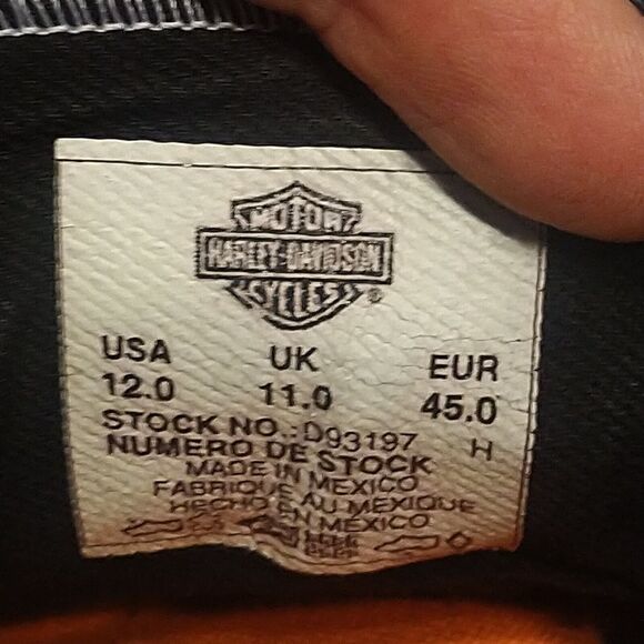 Harley-Davidson Men’s D93197 Biker Motorcycle Casual Shoes Black Orange Size 12 - Picture 12 of 12